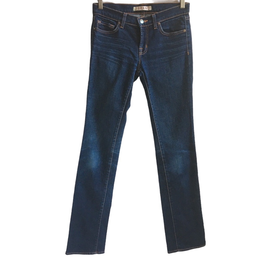 J Brand Straight Leg Ink Dark Wash Blue Denim Jeans 27 - Picture 15 of 17